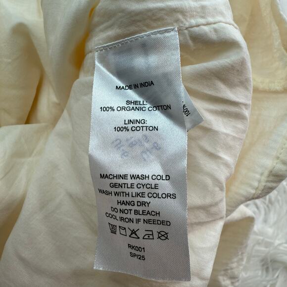 Quince 100% Organic Cotton Gauze Sleeveless Maxi Dress Vintage Cream Size M NWT - Picture 8 of 16